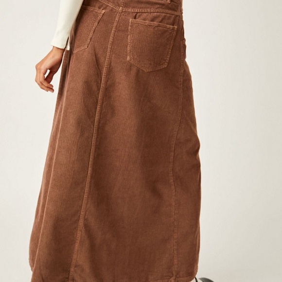 Free People We The Free Come As You Are Cord Maxi Skirt ✨ Cocoa Size 2 - Picture 8 of 12